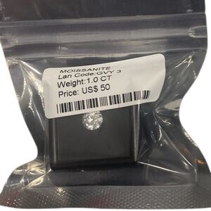 Moissanite Sparkling Silver Stud Earrings